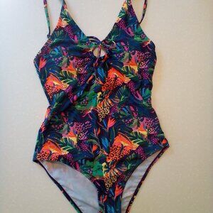 Women's Tropical One Piece Bathing Suit size Small